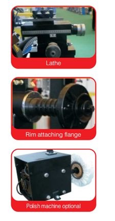 Aluminium-Rim Straightening Machine With Lathe ESW-95