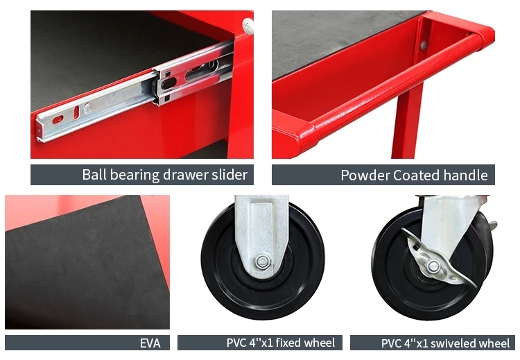 Three-layer Tool Cart With 1 drawer