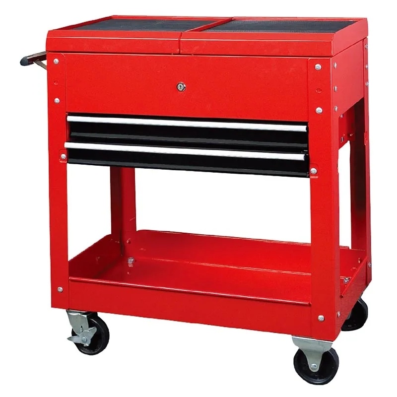 Tool Cart With 2 Trays and 2 Drawers Rolling Utility Cart