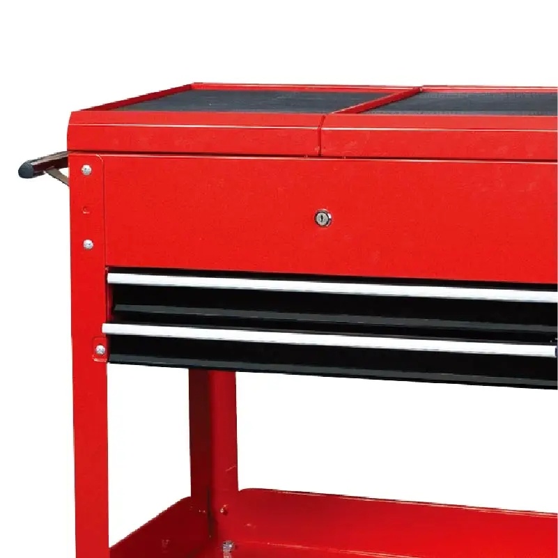 Tool Cart With 2 Trays and 2 Drawers Rolling Utility Cart