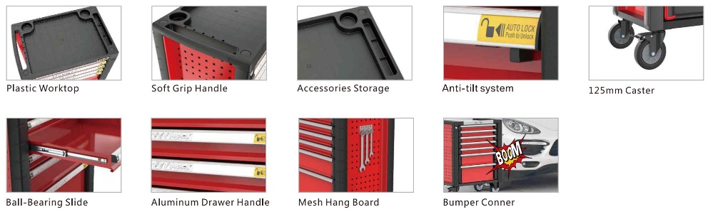 7-Drawer Tool Trolley