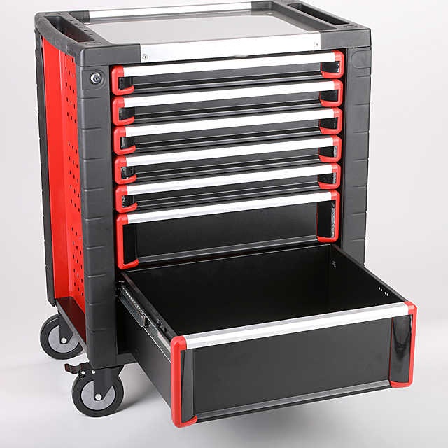 7-Drawer Tool Trolley With Stainless steel worktop