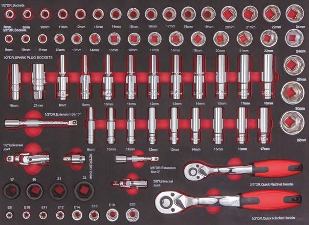 262PCS  7-Drawer Tool Trolley With Tools