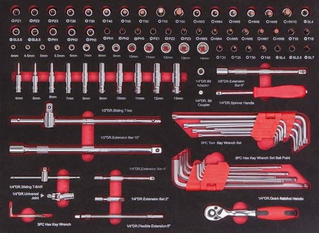 262PCS  7-Drawer Tool Trolley With Tools