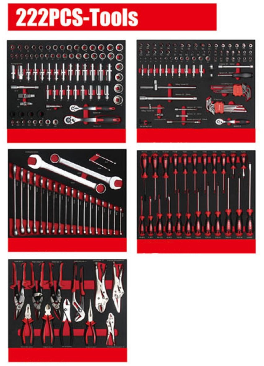 Tool Cabinet With 222pcs Tools