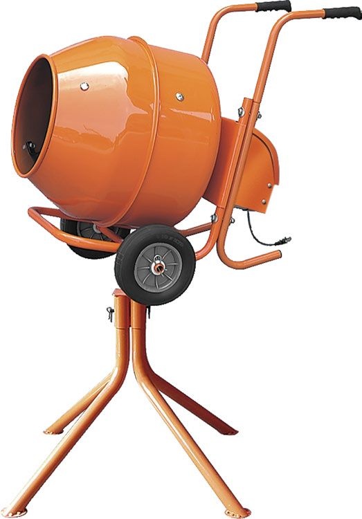 Horizontal Portable Concrete Mixer With Stander