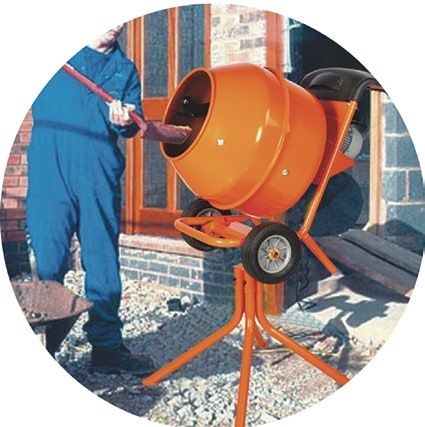 Horizontal Portable Concrete Mixer With Stander