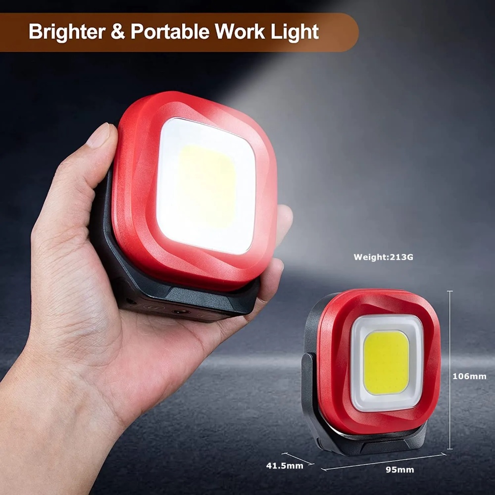 8W COB Magnetic Rechargeable 1000 Lumens Work Lights for Car Repair Emergency LED Work Light