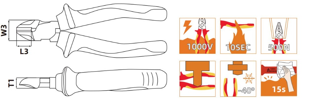 Insulated High Leverage Diagonal Cutting Pliers-1