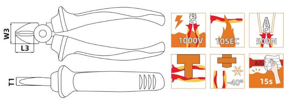 Insulated Diagonal Cutting Pliers-3