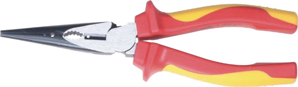 Insulated High Leverage Long Snipe Nose Pliers