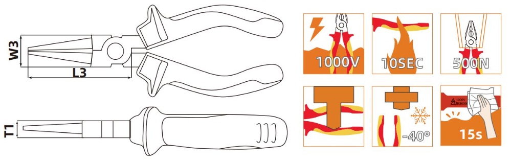 Insulated Round Nose Pliers-2