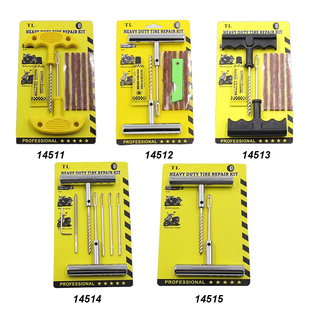 Tire Repair Tool Kit with Blister Card