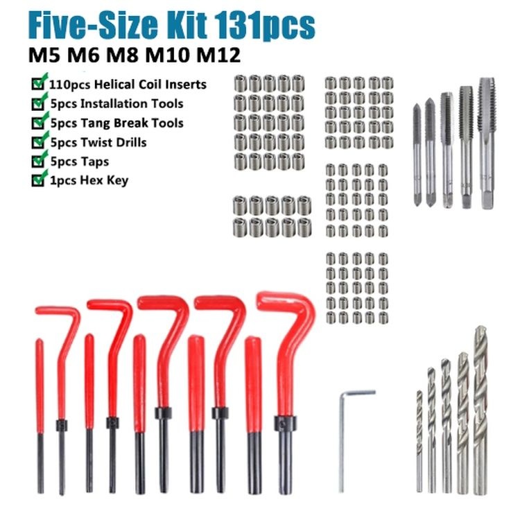 131pcs Thread Repair Kits