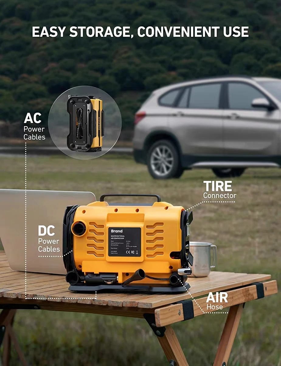 AC/DC Portable Car Tire Inflator Air Compressor