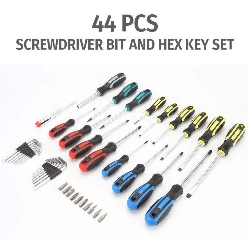 44PC Go Through Screwdriver &Bits &Hex keys Set