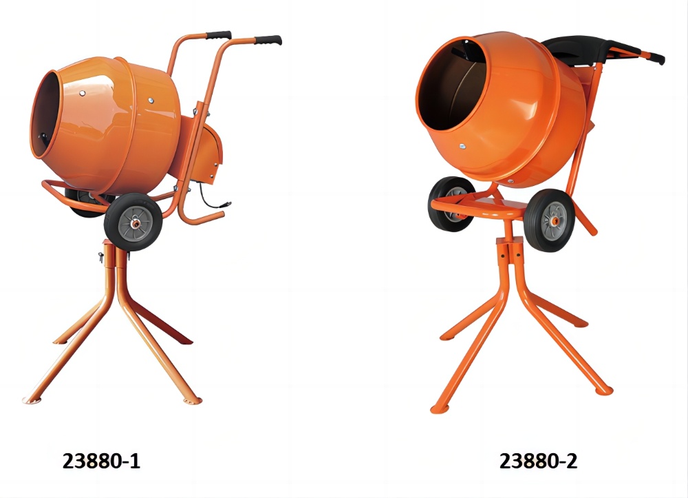 Horizontal Portable Concrete Mixer With Stander