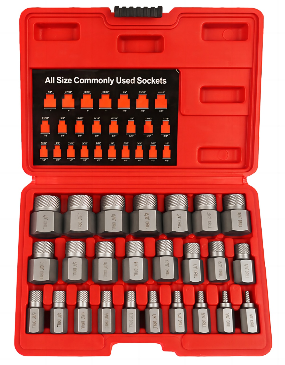 Hex-head Multispline Screw Extractor Kit--10PC/13PC/25PC