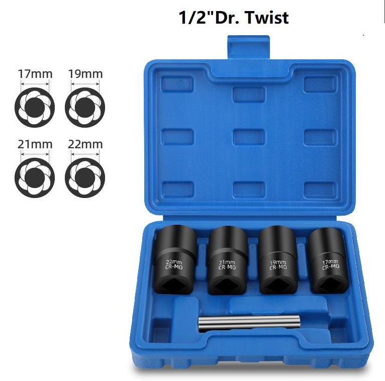 Damaged Bolt & Nut Extractor Set--6PC/9PC/11PC