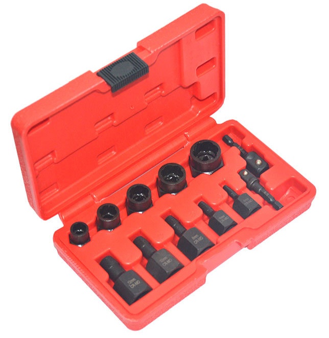 12PC Multi Spline Screw & Nut Extractor Set