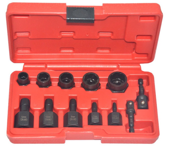 12PC Multi Spline Screw & Nut Extractor Set