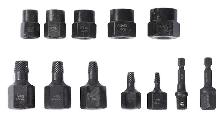 12PC Multi Spline Screw & Nut Extractor Set