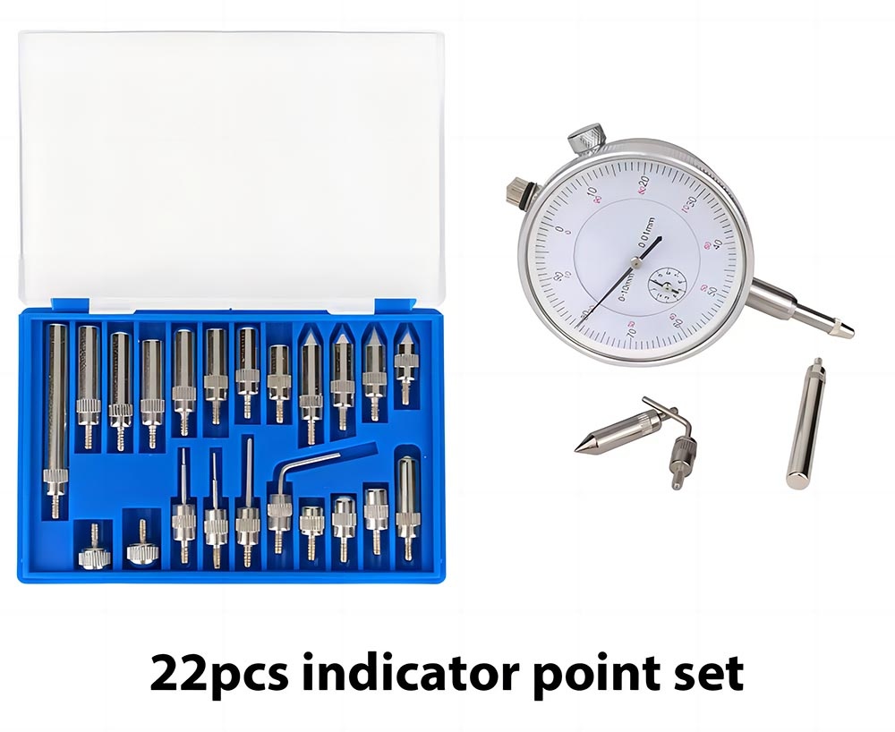 1" Dial Indicator and Magnetic Base Stand Tool Mic Indicator Gauge Set