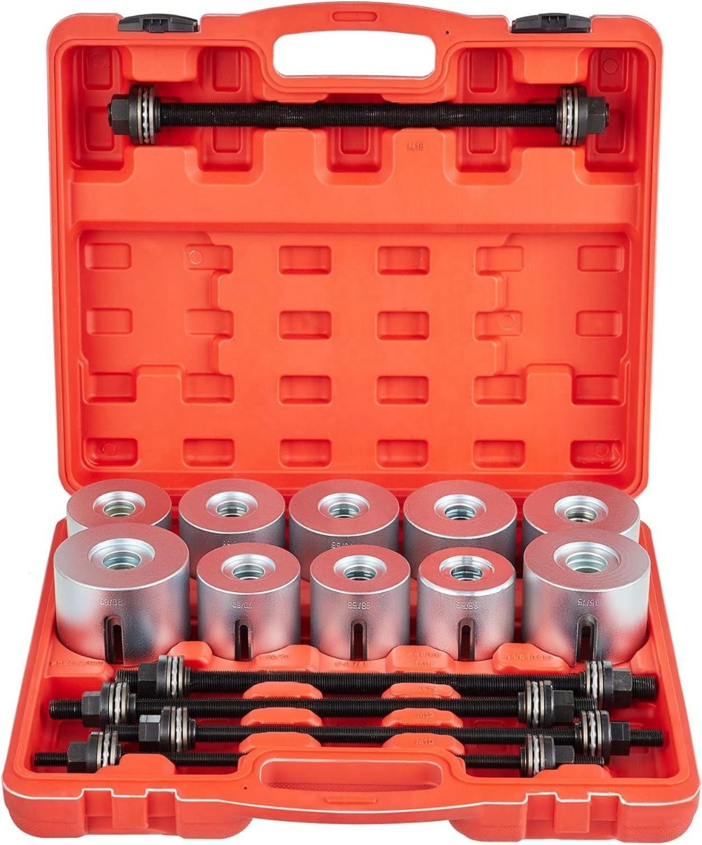27 PCS Automotive Universal Press and Pull Sleeve Remove Install Tool Bushes Bearings Kit