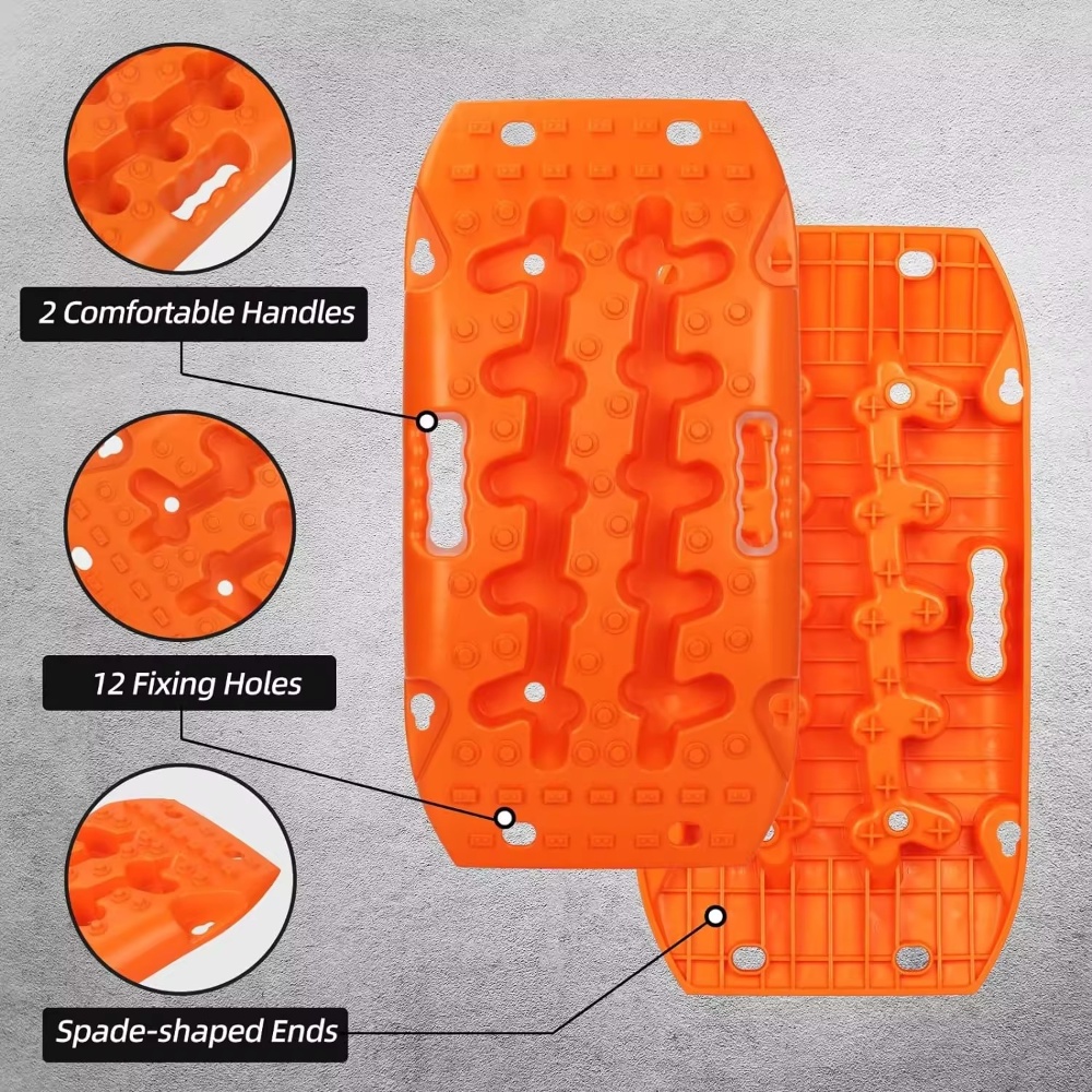 Mini Recovery Track Mats, 4x4 Off Road Recovery Traction Board for Sand Mud Snow