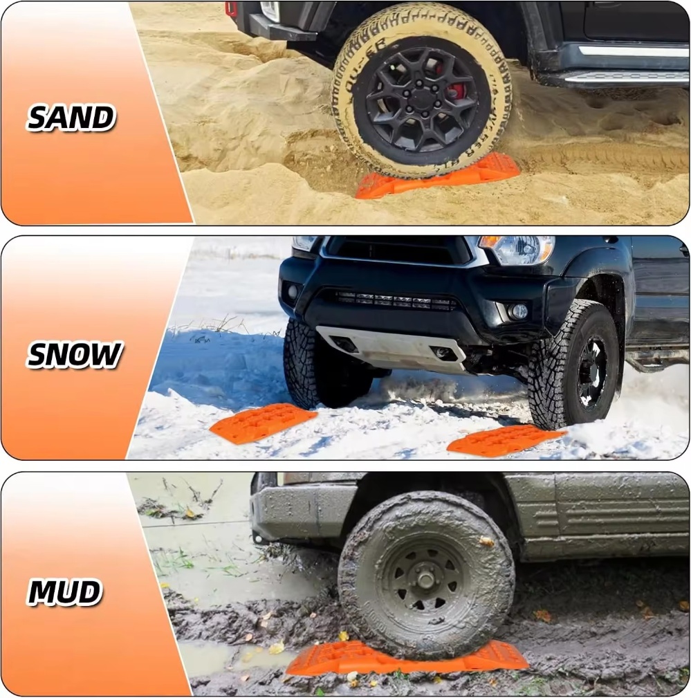 Mini Recovery Track Mats, 4x4 Off Road Recovery Traction Board for Sand Mud Snow