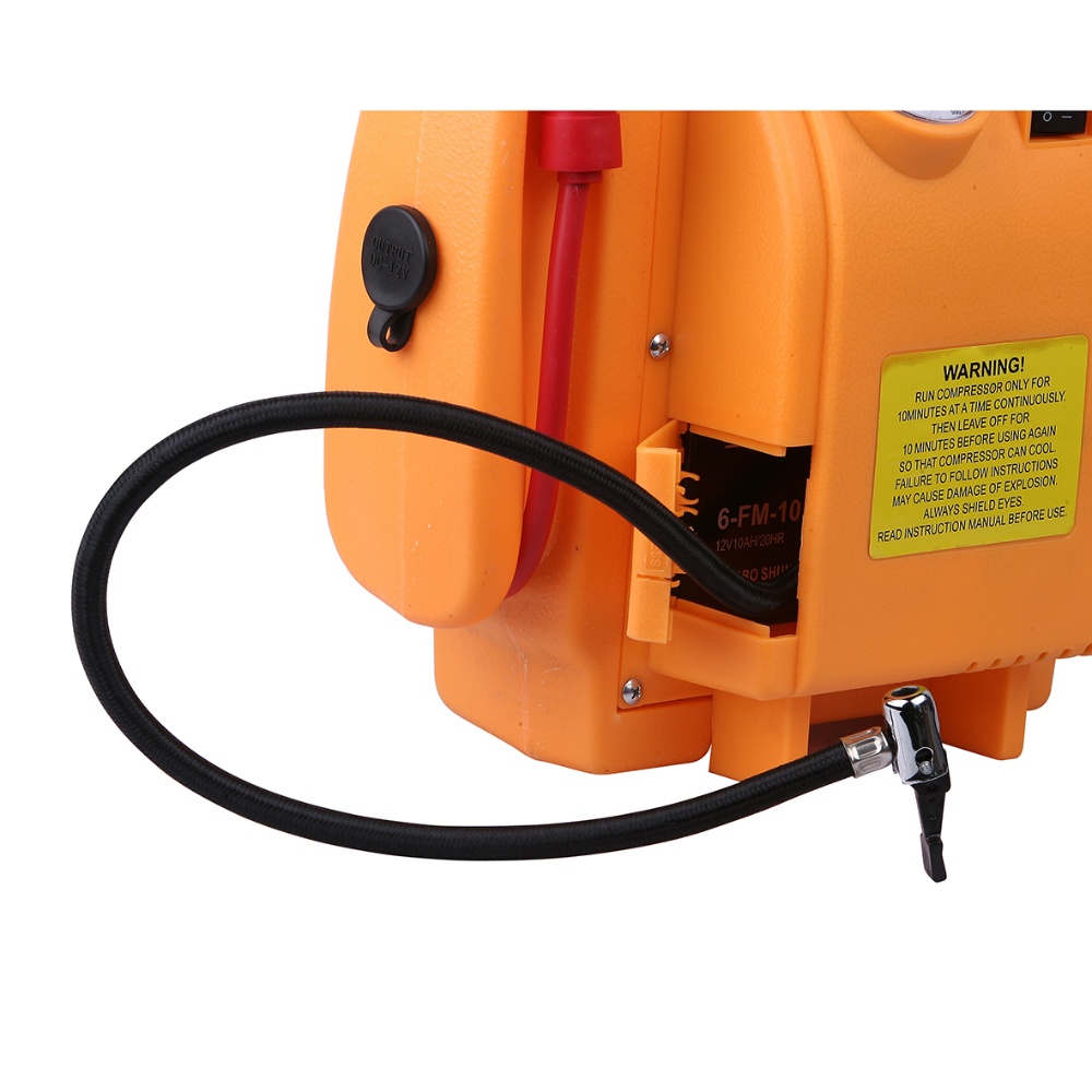 12V Jump Start Battery Booster with Portable Light and air compressor