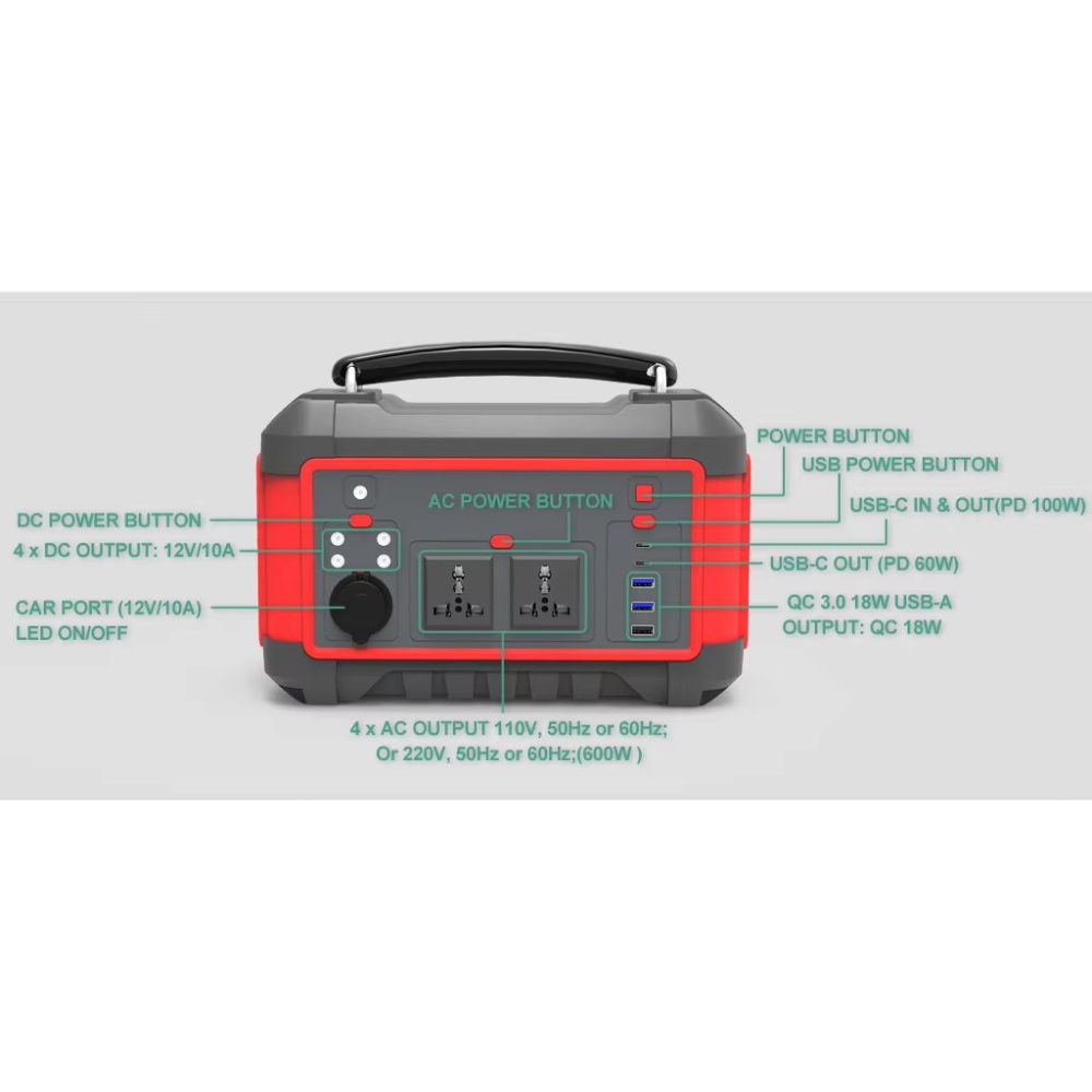 Solar Portable Charging Station 600W