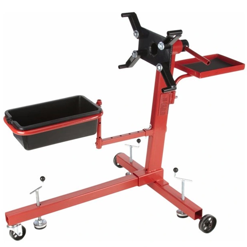 Rotating Engine Stand with Oil Pan & Tool Shelf