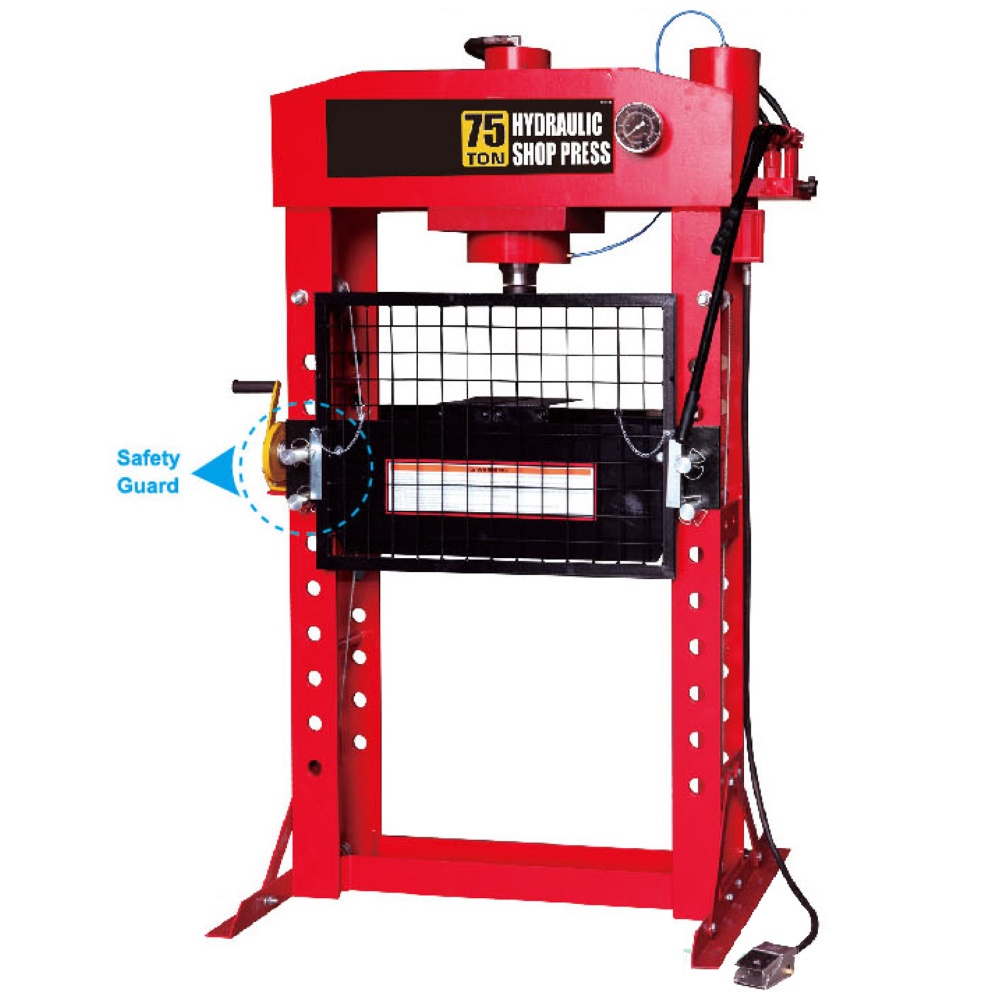 Welded Shop Press with Pneumatic Hydraulic Pump