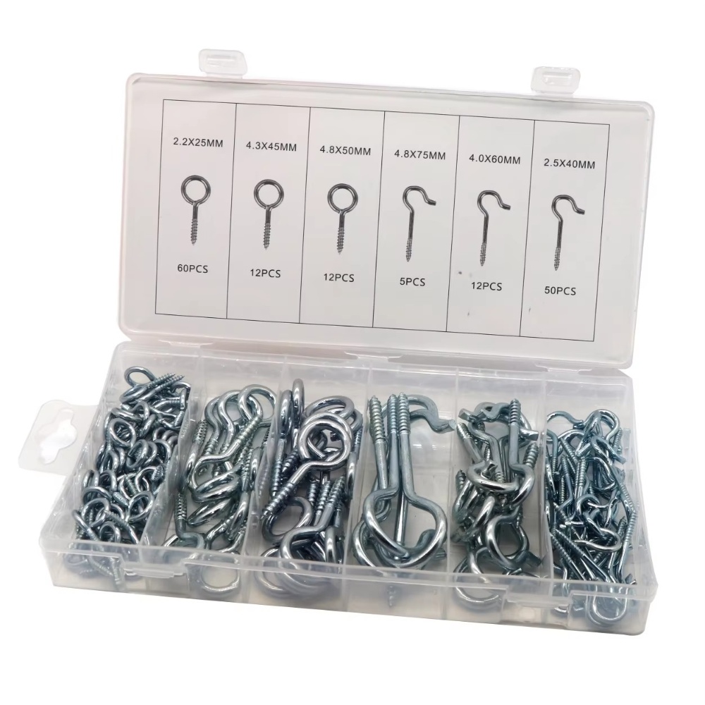 151PC Eye Bolt Eyebolt Eyelet Hook Screw Assortment 
