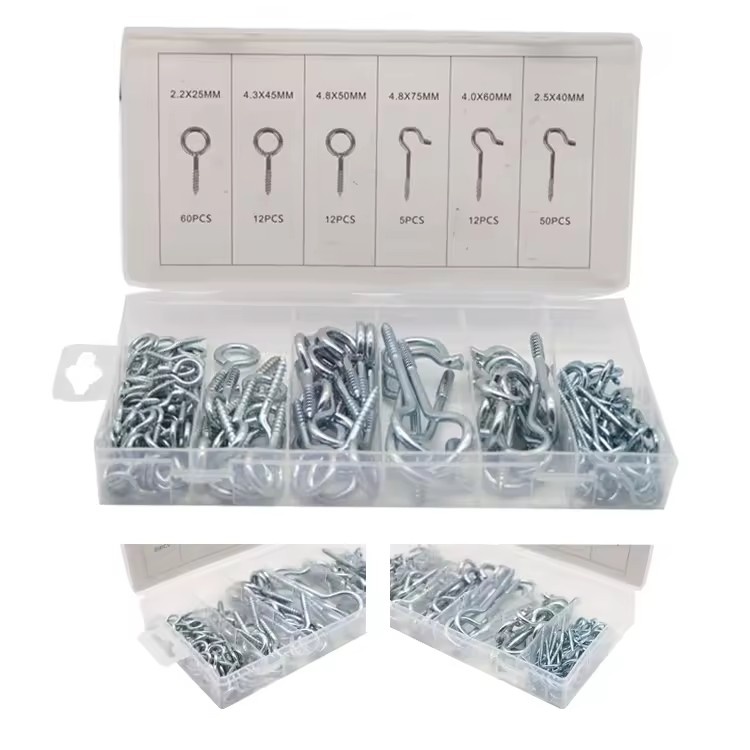 151PC Eye Bolt Eyebolt Eyelet Hook Screw Assortment 