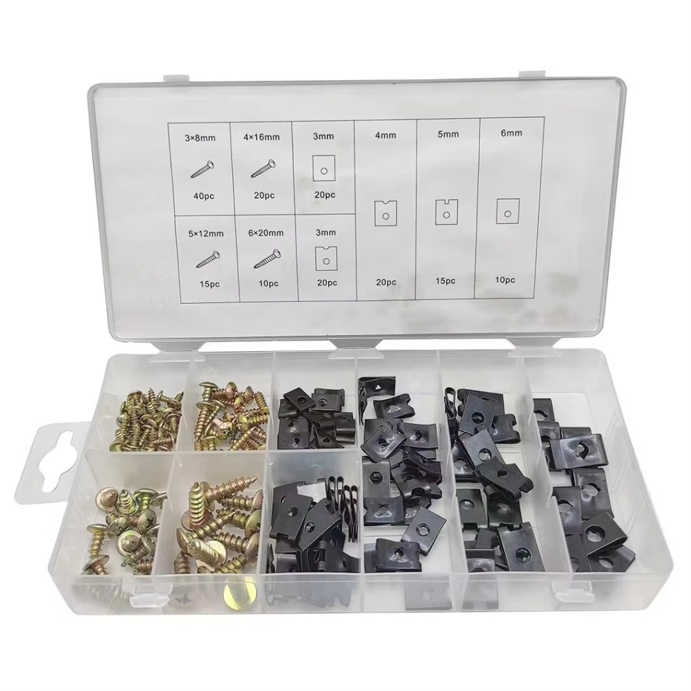 170PC U-Clips & Screw Assortment Kit
