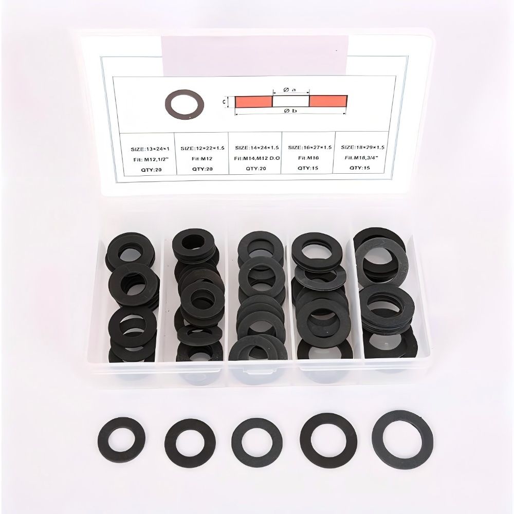 90PC Oil Drain Plug Gaskets Fiber Washer Assortment Kit