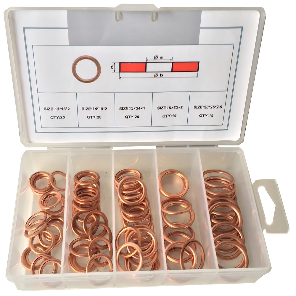90PC Closed Copper Sealing Rings