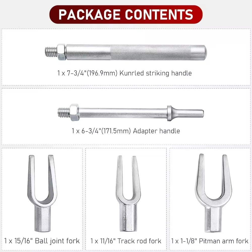 5pcs Pickle Fork Ball Joint Separator Set Tie Rod/Ball Joint Separator Kit for Separating Ball Joints Tie Rods Pitman Arms
