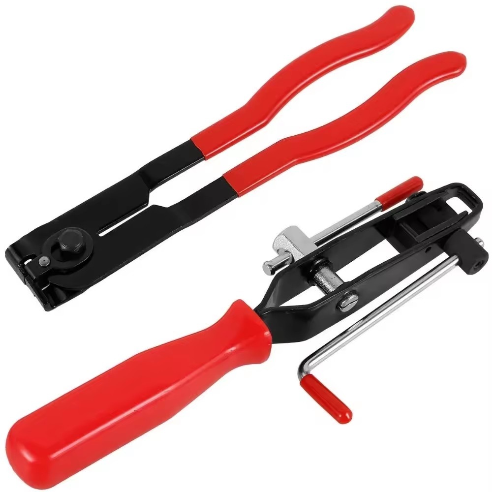 2pcs  Auto CV Joint Boot Hose Clamp Pliers Ear Type Car Banding Tool Kit Set Automotive Hose Axle Plier with Cutter