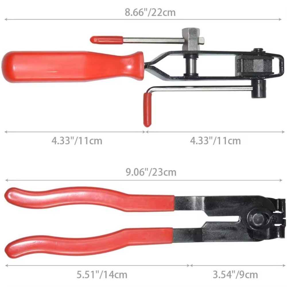 2pcs  Auto CV Joint Boot Hose Clamp Pliers Ear Type Car Banding Tool Kit Set Automotive Hose Axle Plier with Cutter