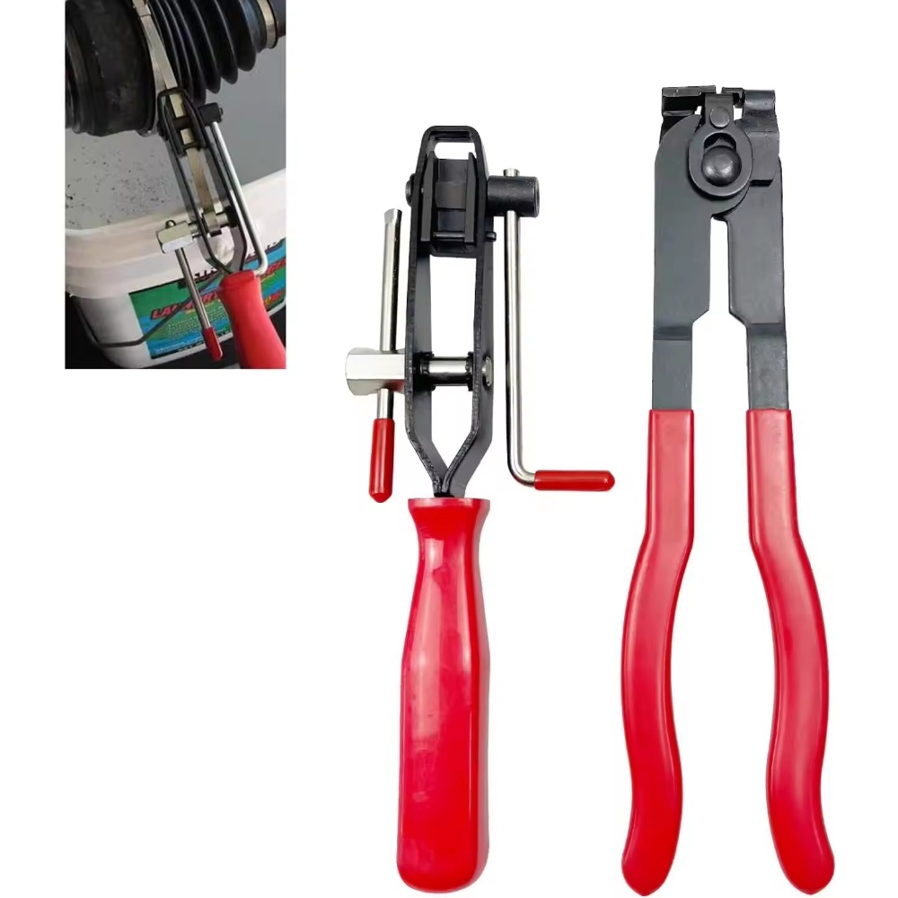 2pcs  Auto CV Joint Boot Hose Clamp Pliers Ear Type Car Banding Tool Kit Set Automotive Hose Axle Plier with Cutter