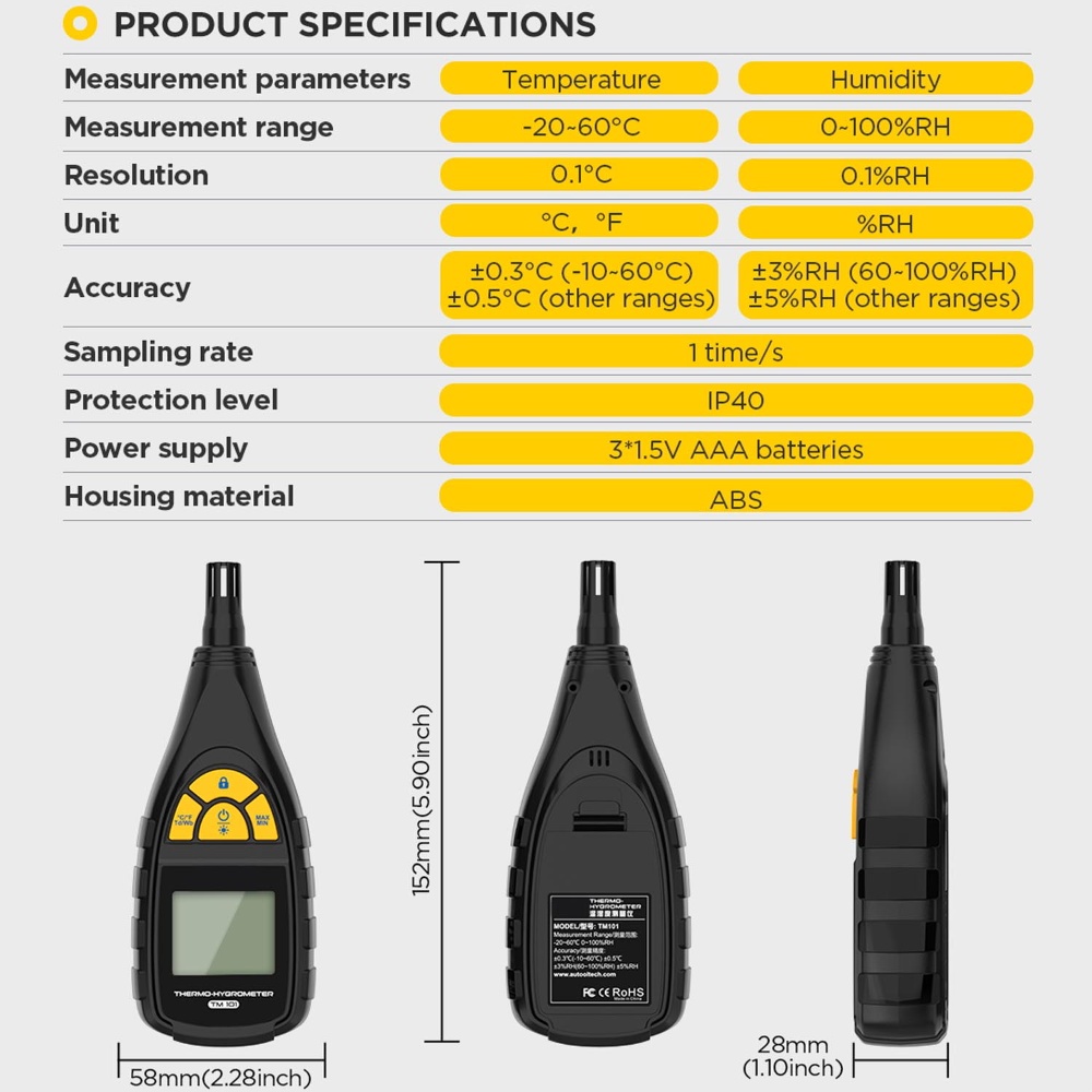 Digital Thermometer Hygrometer