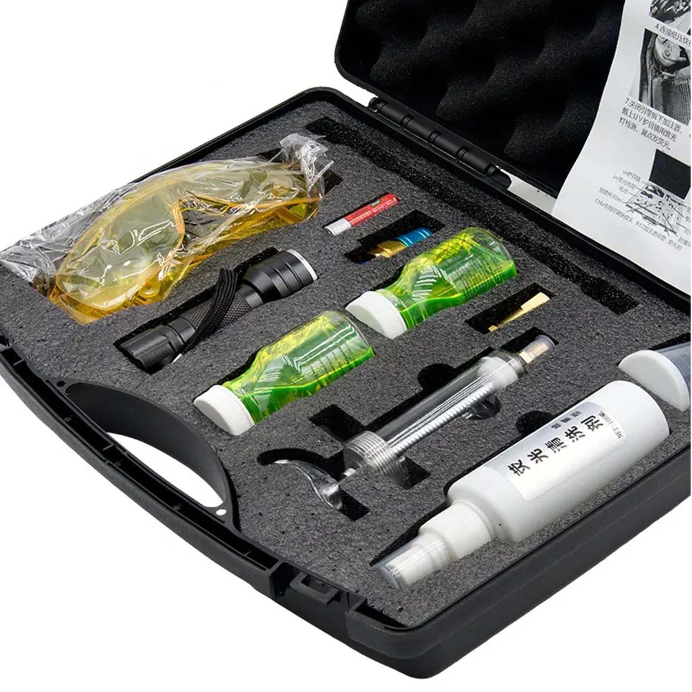 Refrigerant Fluorescent Leak Detection Tool Set UV flashlight