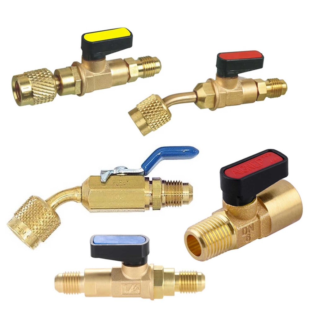 A/C Charging Hose Adapter Ball Valve