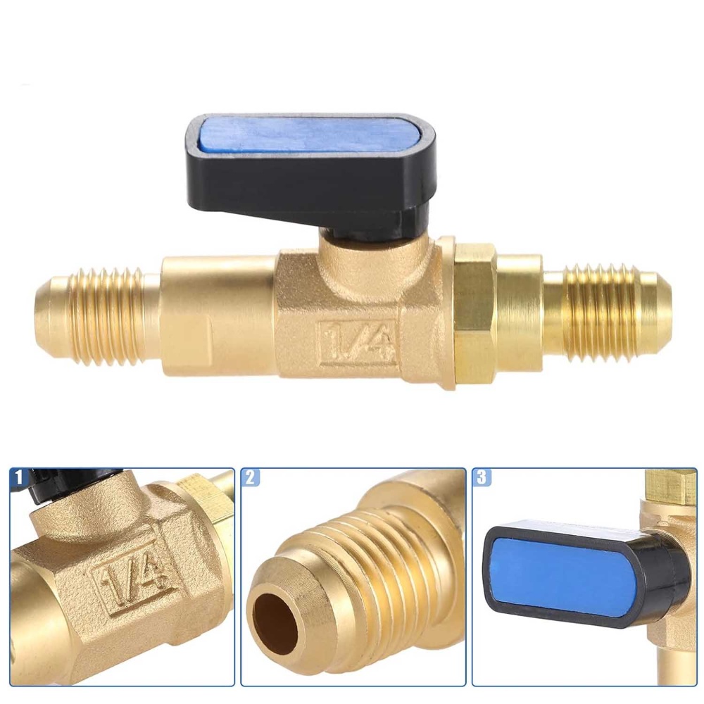 A/C Charging Hose Adapter Ball Valve