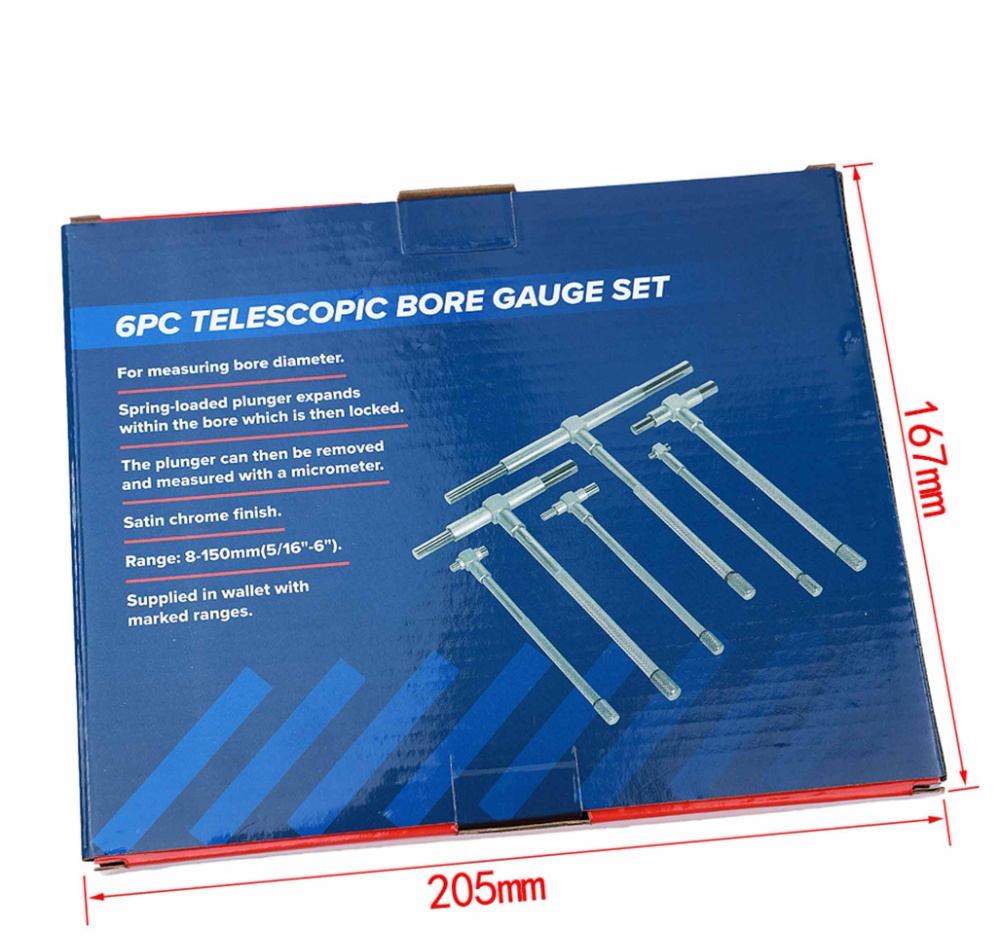 6-Piece Telescopic Bore Gauge Kit