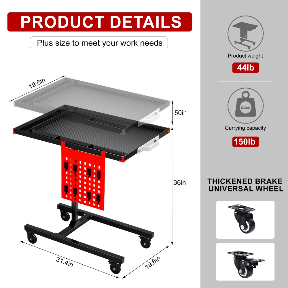 Multifunctional Manual/Automatic Mobile Work Table