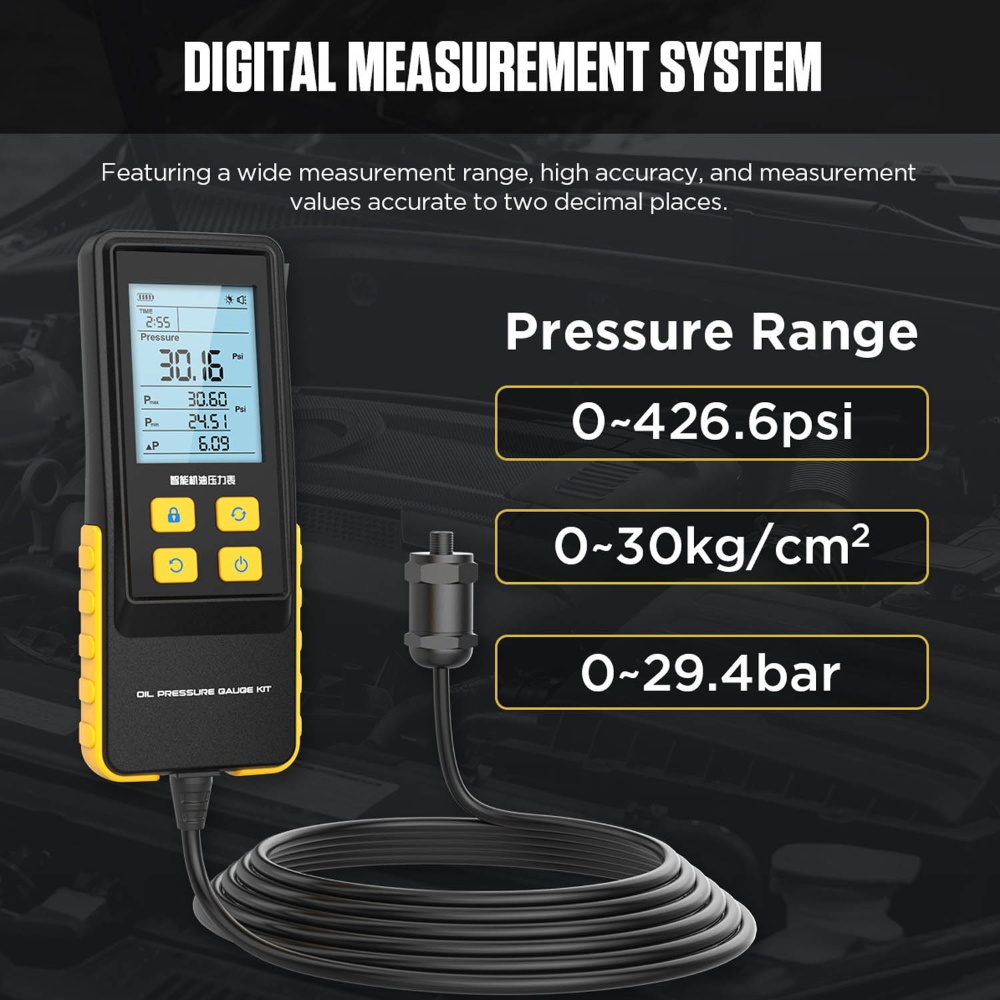 Automotive Digital Engine Oil Pressure Gauge